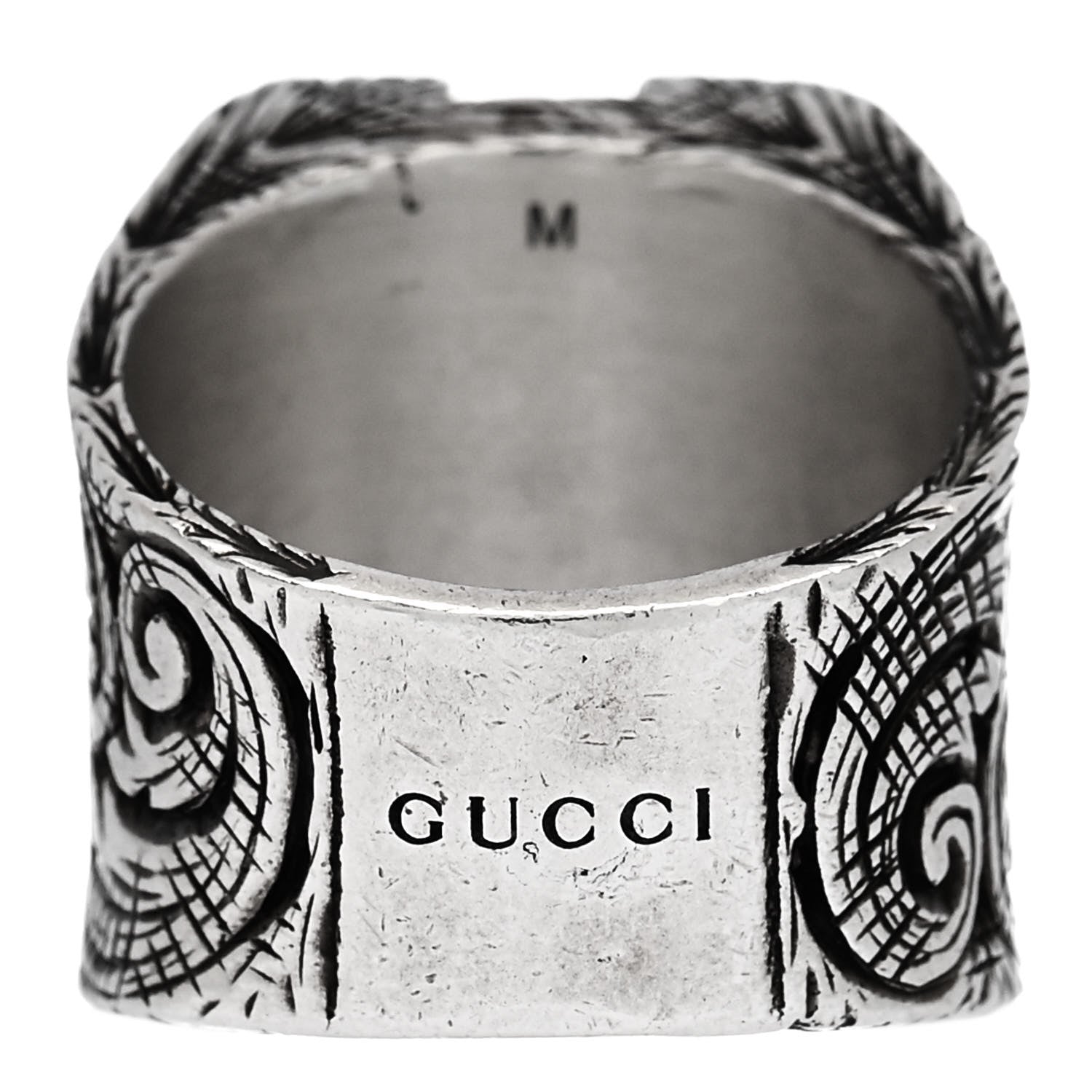 Gucci Sterling Silver Letter N Ring 57 8 4 of 6