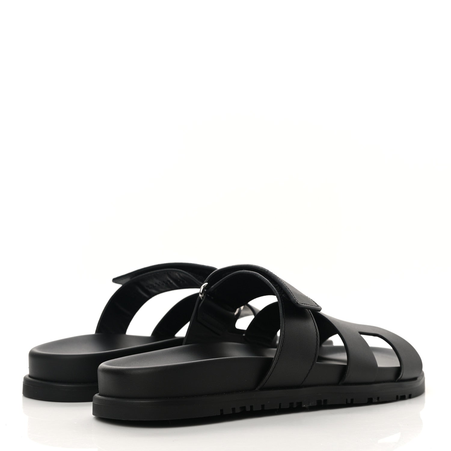 Hermes Calfskin Womens Chypre Sandals 38 Black 4 of 9