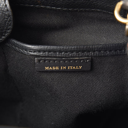 Burberry Grainy Calfskin House Check Small Banner Tote Black 8 of 16
