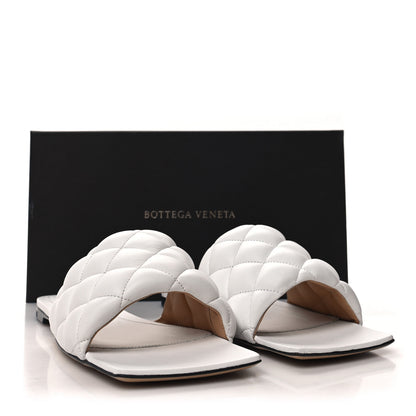 Bottega Veneta Nappa Matelasse Padded Flat Sandals 40 Optic White 8 of 8