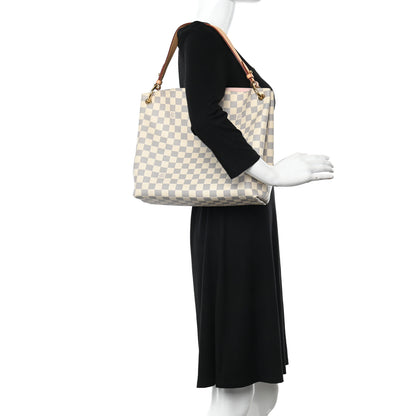 Louis Vuitton Damier Azur Graceful PM Rose Ballerine 2 of 10