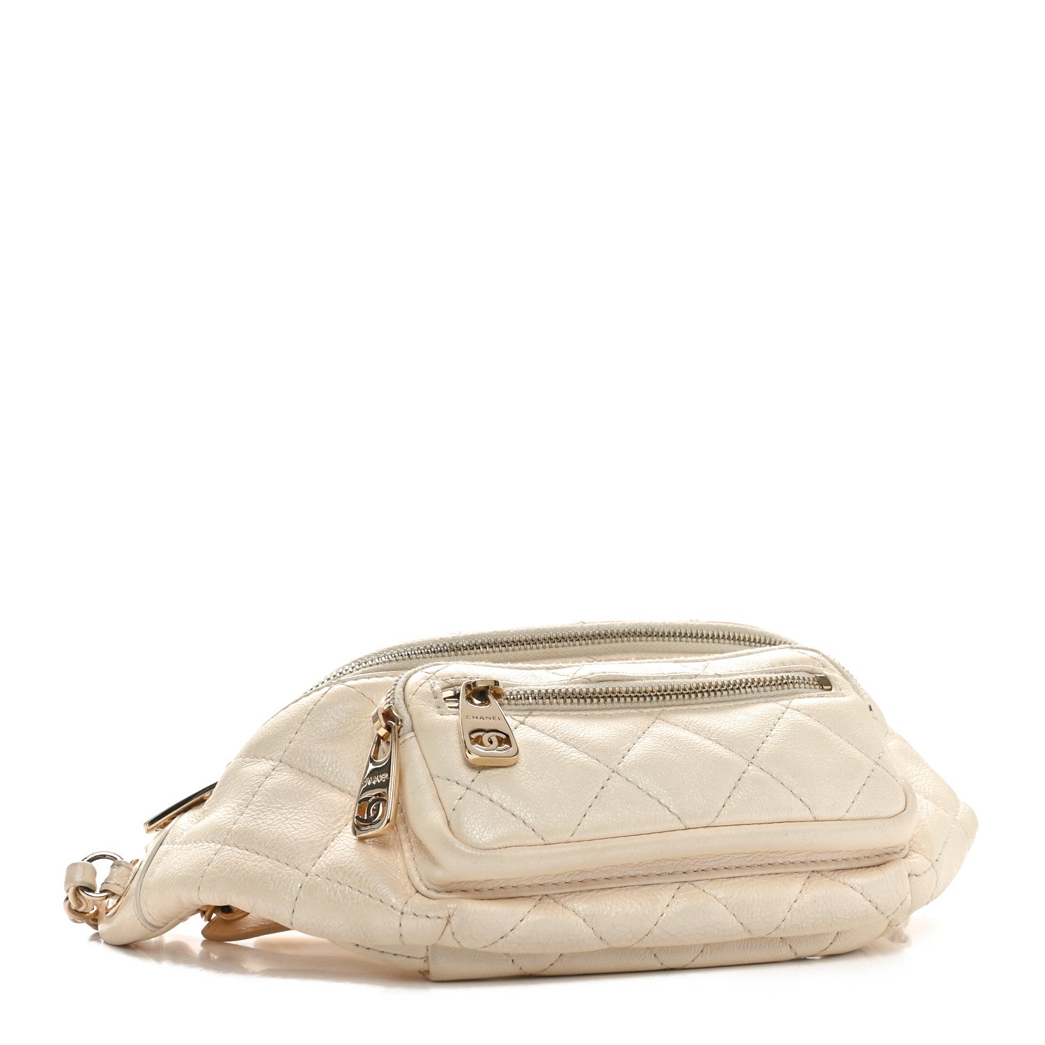 Chanel Calfskin Quilted All About Waist Belt Bag Light Beige 4 of 10