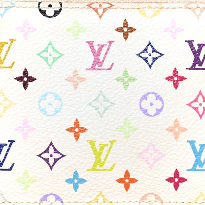 Louis Vuitton Monogram Multicolor Key Pouch White Litchi 8 of 10