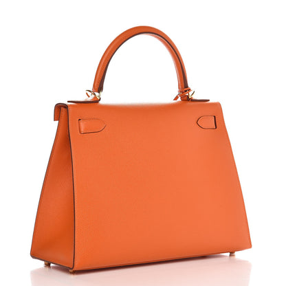 Hermes Epsom Kelly Sellier 28 Orange 3 of 33