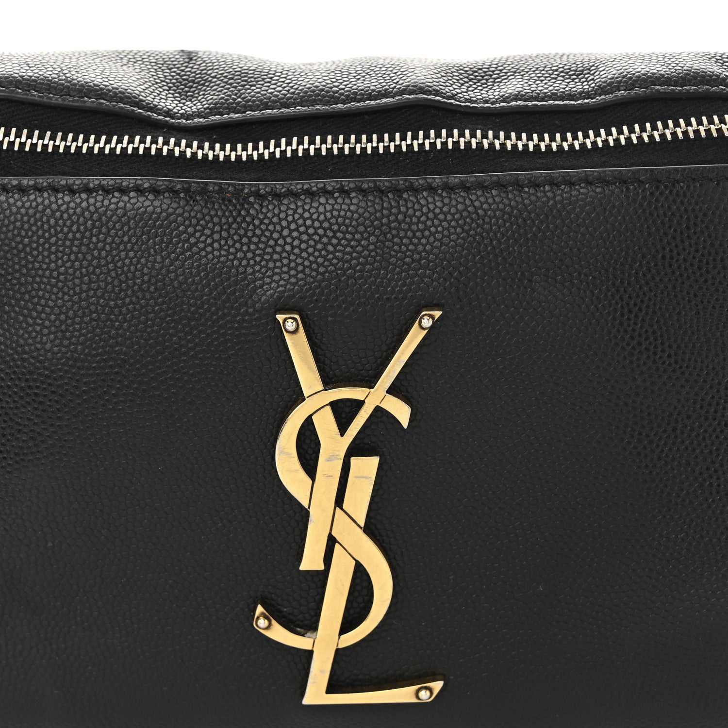 Saint Laurent Grain De Poudre Monogram Belt Bag Black 8 of 10