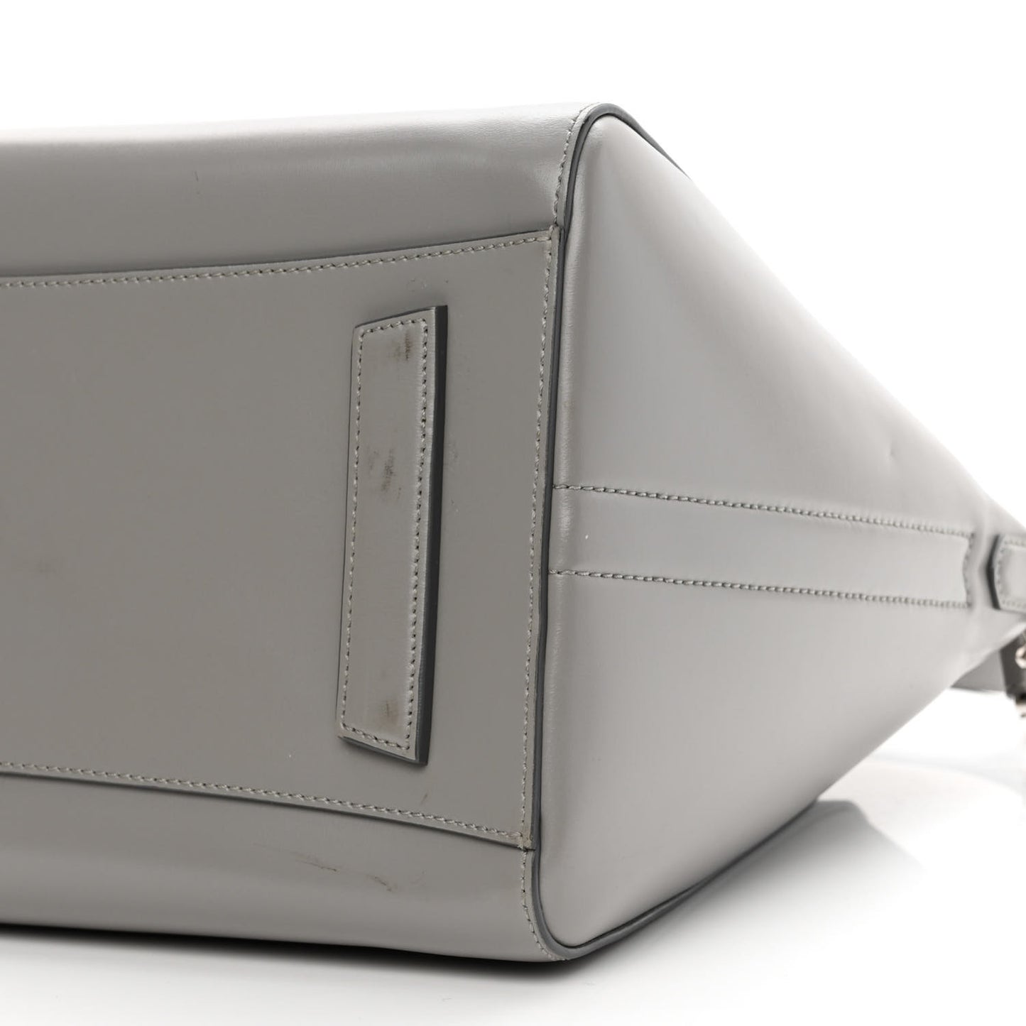 Shiny Lord Calfskin Small Antigona Pearl Grey