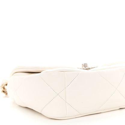 Chanel Lambskin Quilted Medium Chanel 19 Flap White 8 of 9