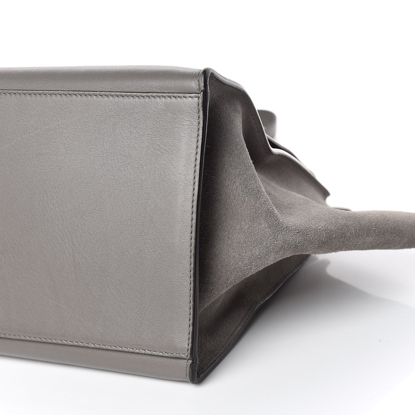 Crocodile Embossed Nubuck Medium Trapeze Grey