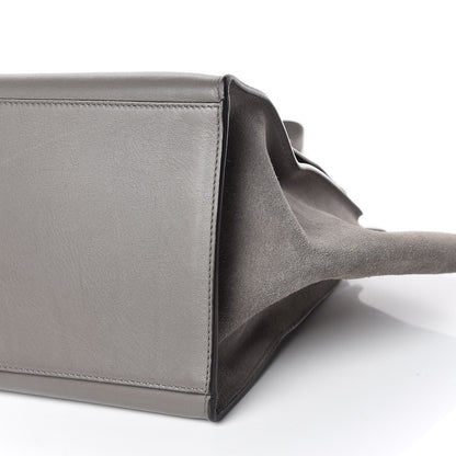 Celine Crocodile Embossed Nubuck Medium Trapeze Grey 7 of 12
