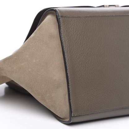 Celine Drummed Calfskin Suede Medium Trapeze Taupe 8 of 20