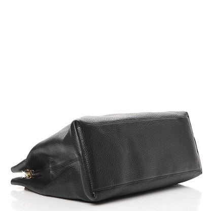 Gucci Pebbled Calfskin Medium Soho Chain Shoulder Bag Black 5 of 9