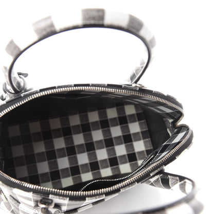 Balenciaga Calfskin Checked S Ville Top Handle Bag Black 5 of 11
