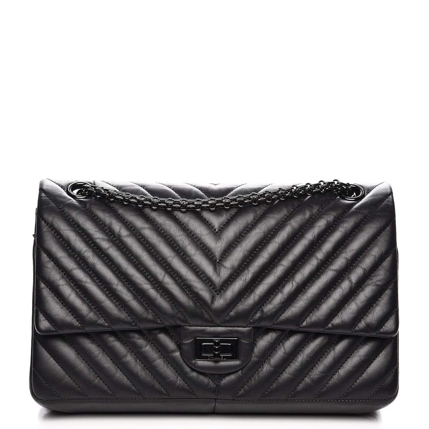 Aged Calfskin Chevron 2.55 Reissue 226 So Black