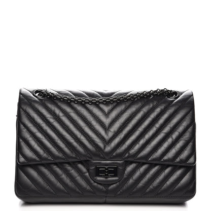 Chanel Aged Calfskin Chevron 2.55 Reissue 226 So Black 1 of 8