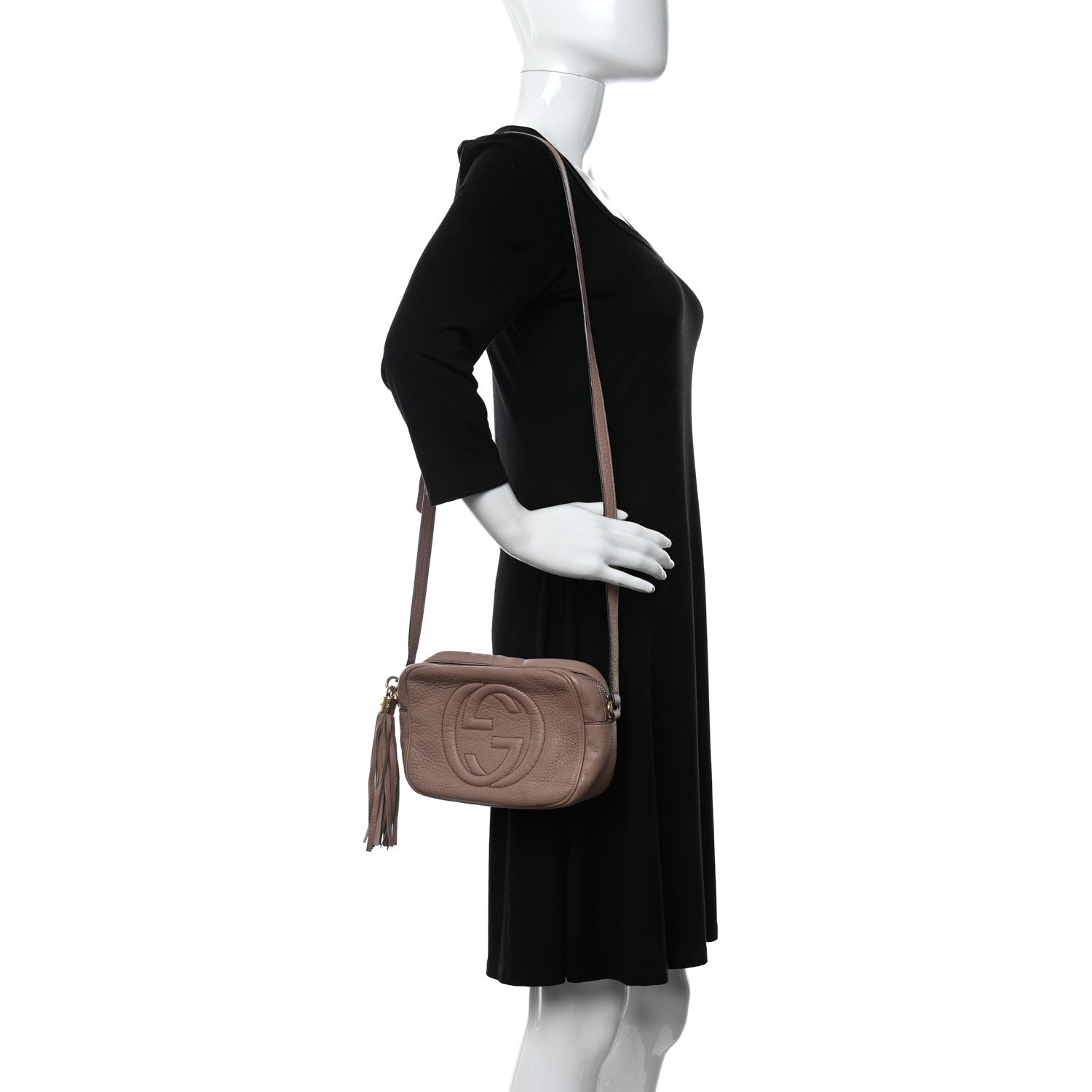 Gucci Pebbled Calfskin Small Soho Disco Bag Camelia 2 of 11