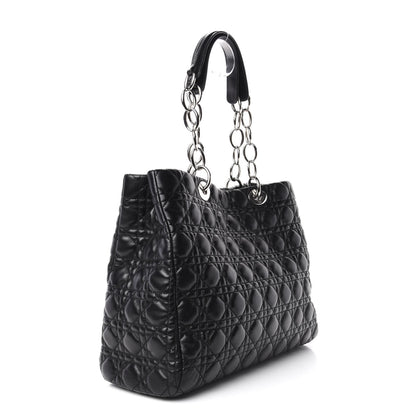 Christian Dior Lambskin Cannage Large Dior Soft Shopping Tote Black 3 of 9