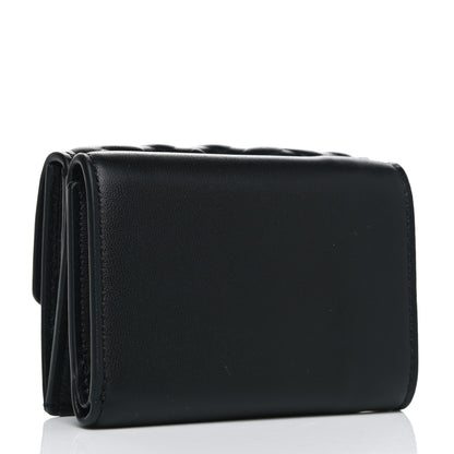 Fendi Nappa Matisse FF Diagonal Embossed Micro Tri-Fold Wallet Black 2 of 4