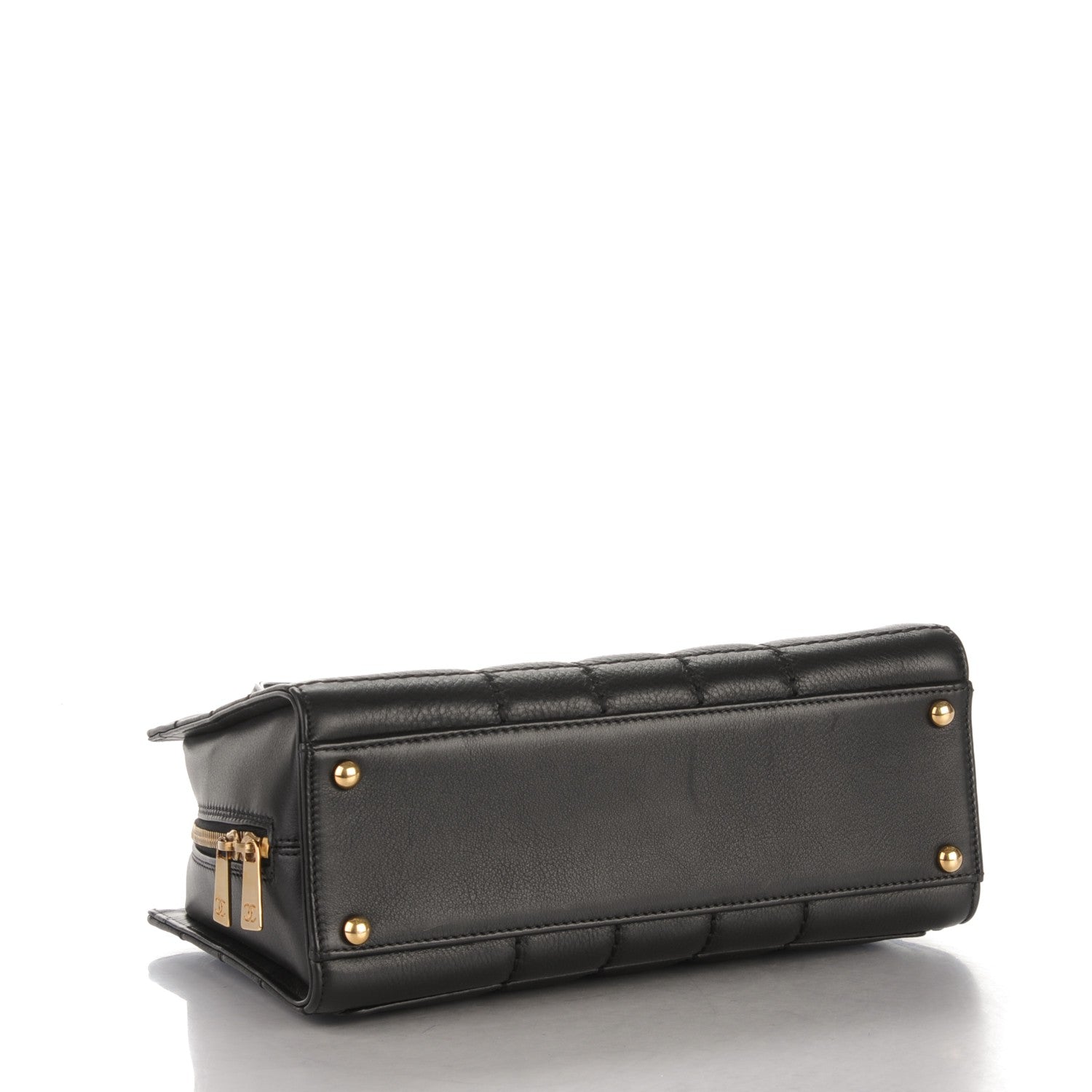 Chanel Calfskin Square Stitched Shoulder Bag Black 4 of 7