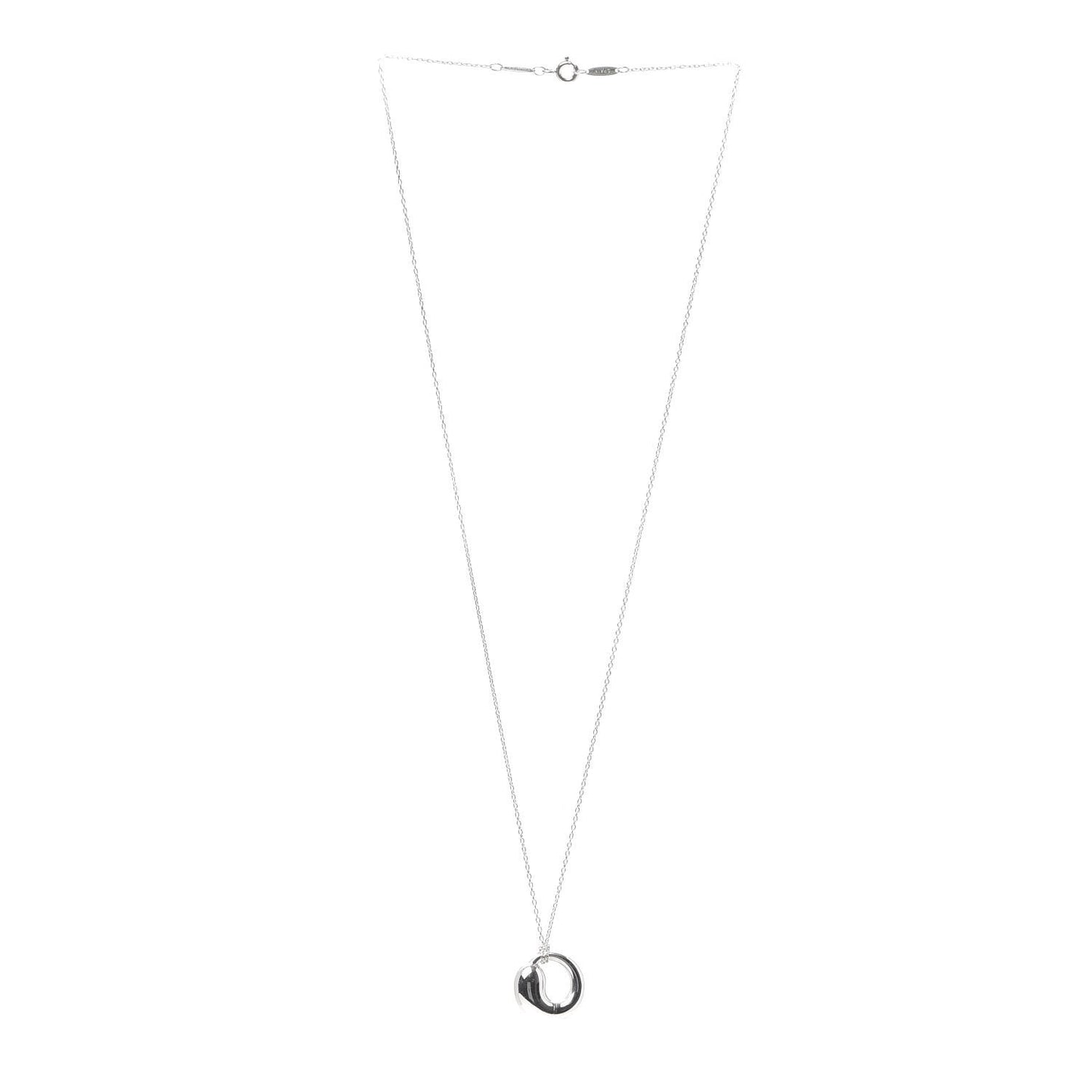 Sterling Silver 17mm Elsa Peretti Eternal Circle Pendant Necklace