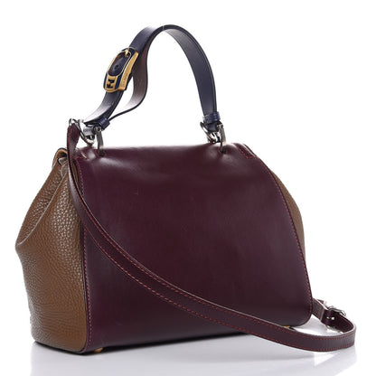 Fendi Cuoio Silvana Bag Beige Deep Berry Blue 3 of 12