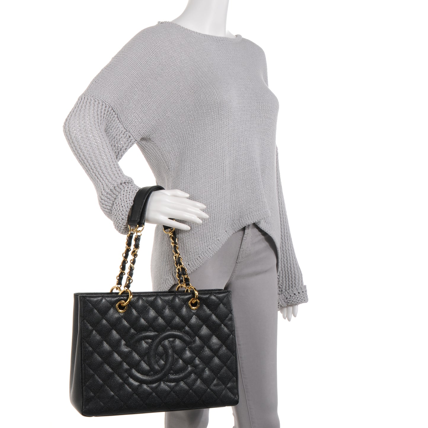 Caviar Grand Shopping Tote GST Black