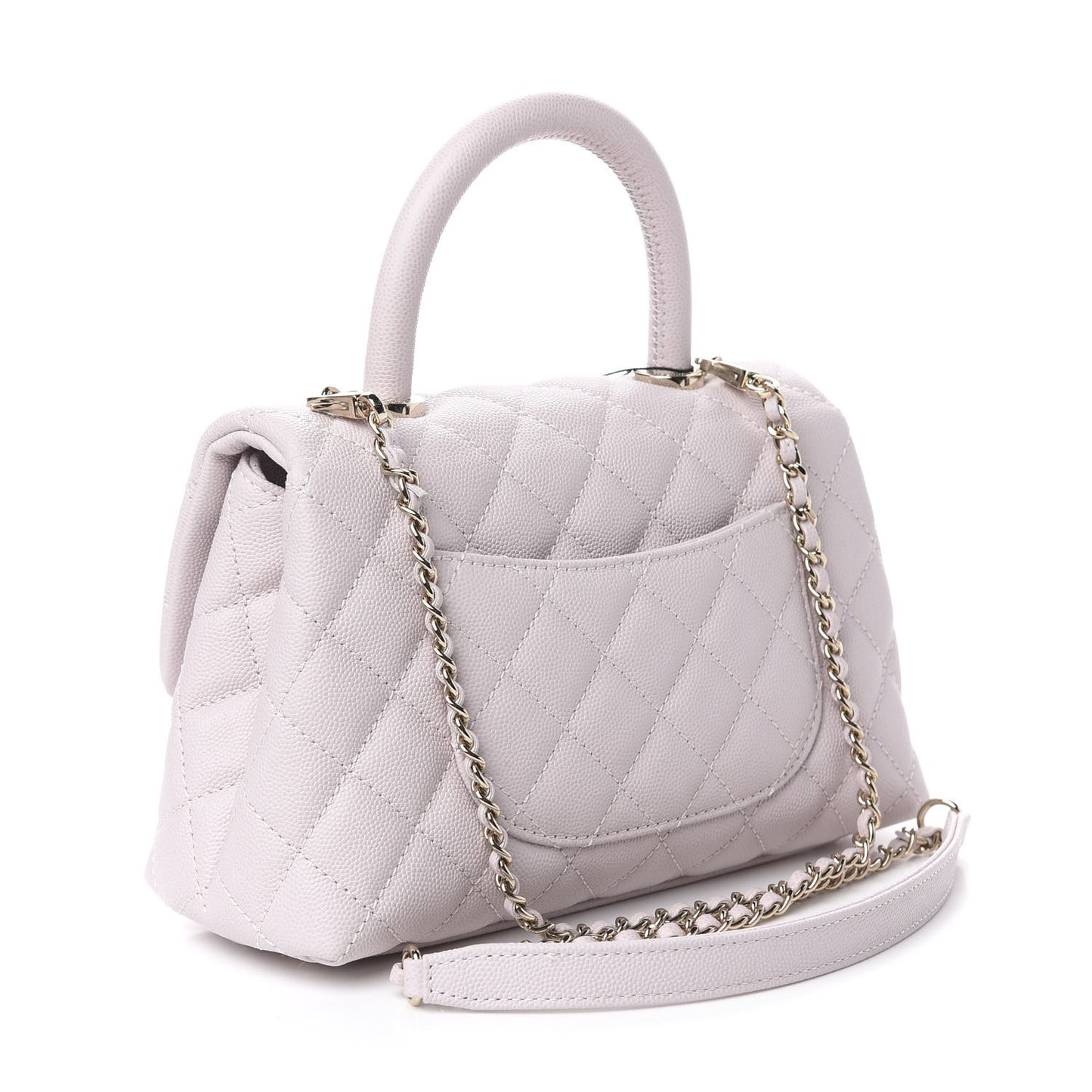 Caviar Quilted Mini Coco Handle Flap Lilas Lilac