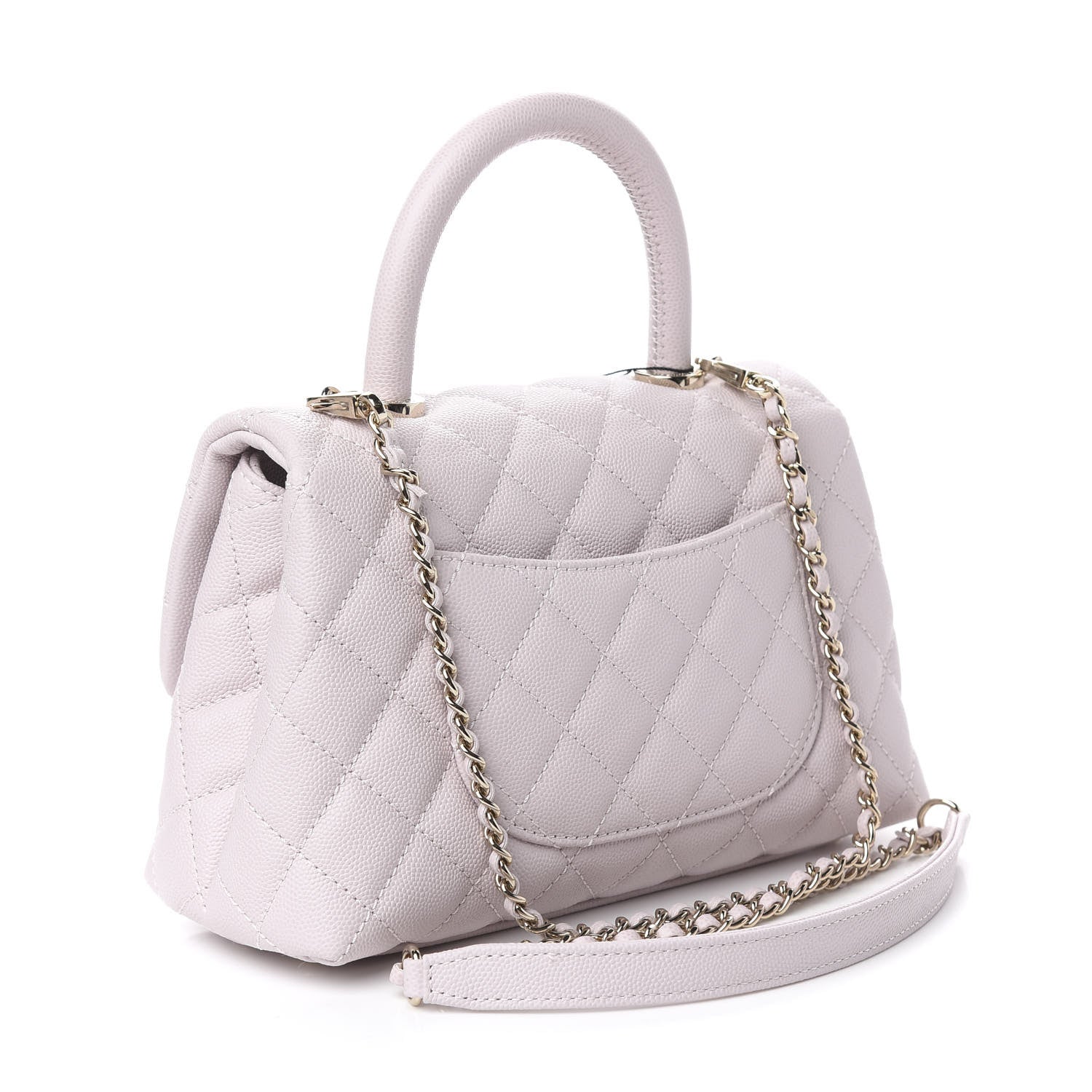 Chanel Caviar Quilted Mini Coco Handle Flap Lilas Lilac 4 of 11