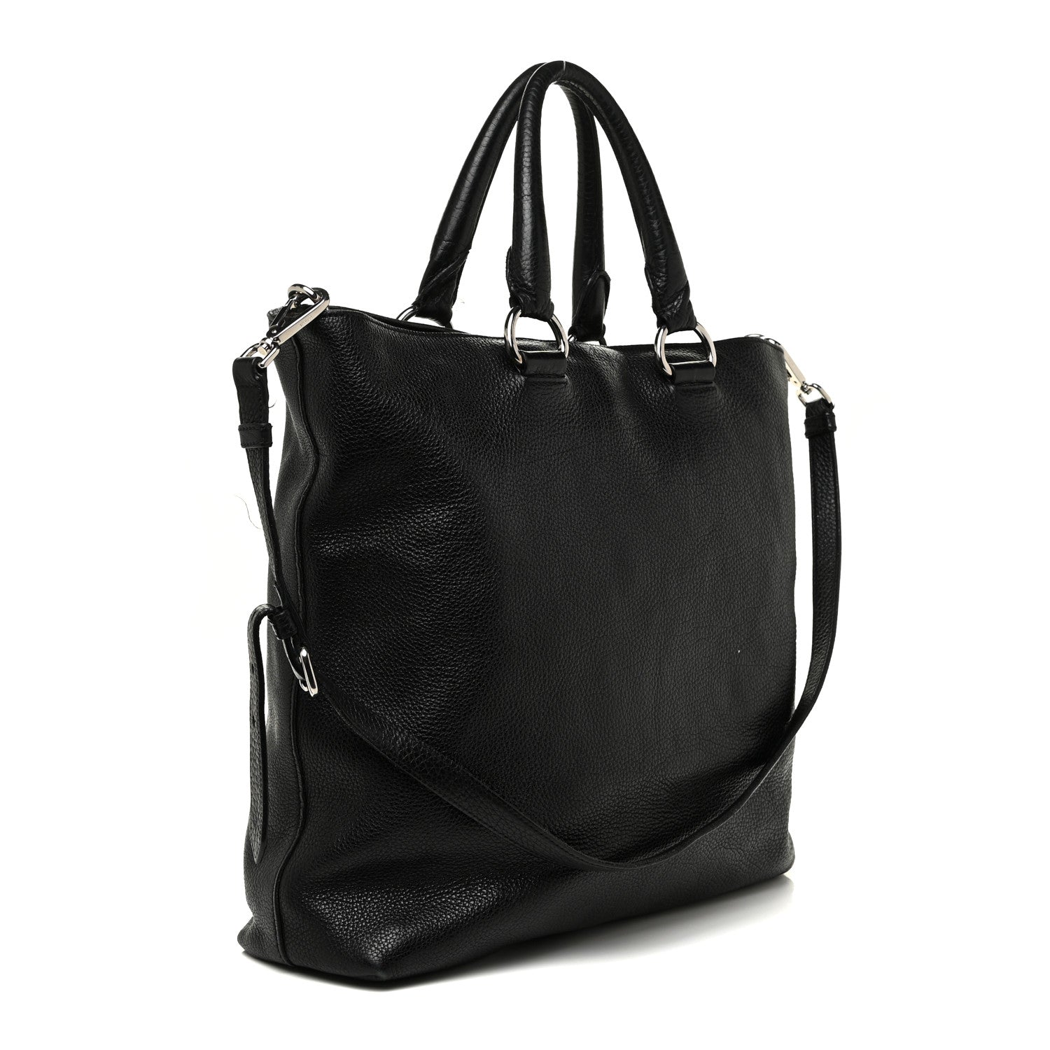 Prada Vitello Daino Tote Black 2 of 24