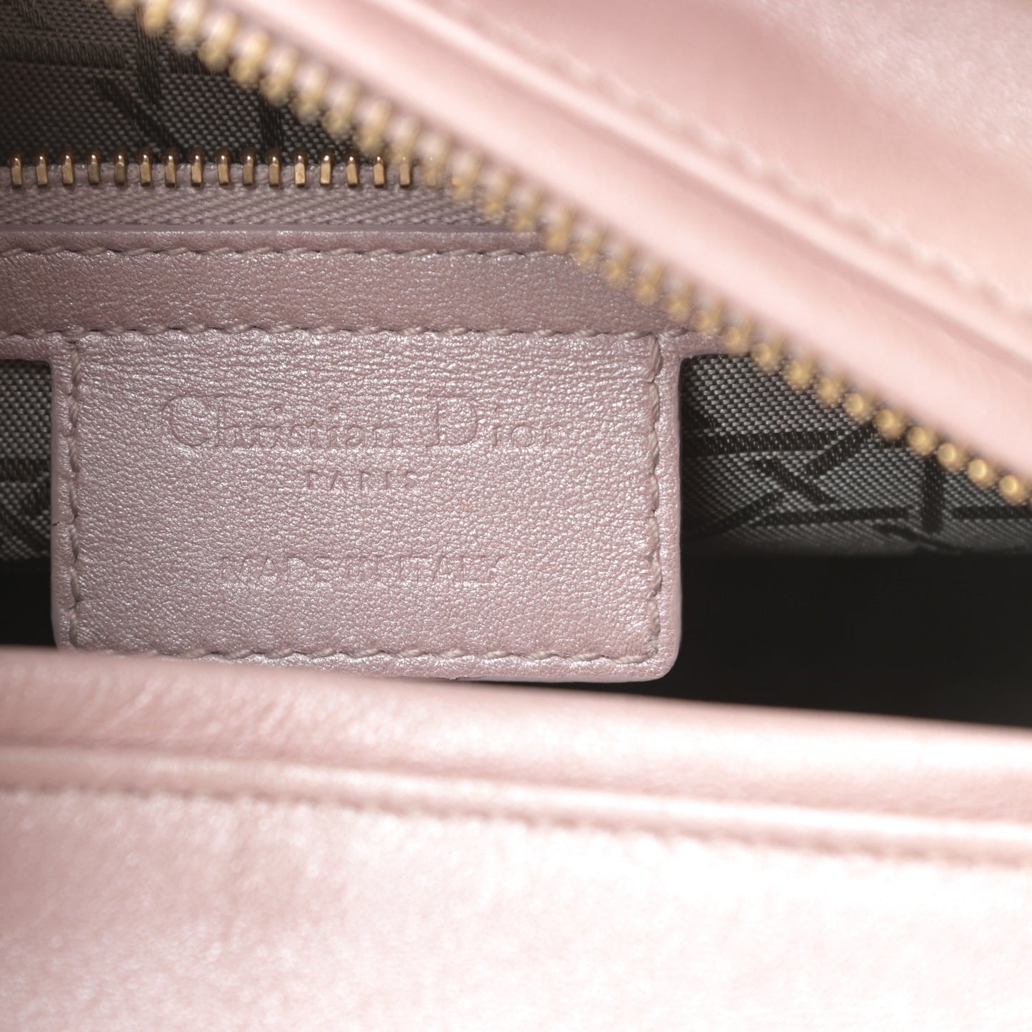 Pearly Lambskin Cannage Medium Lady Dior Lotus