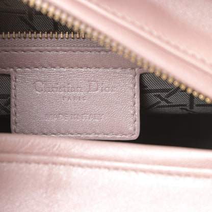 Christian Dior Pearly Lambskin Cannage Medium Lady Dior Lotus 6 of 16