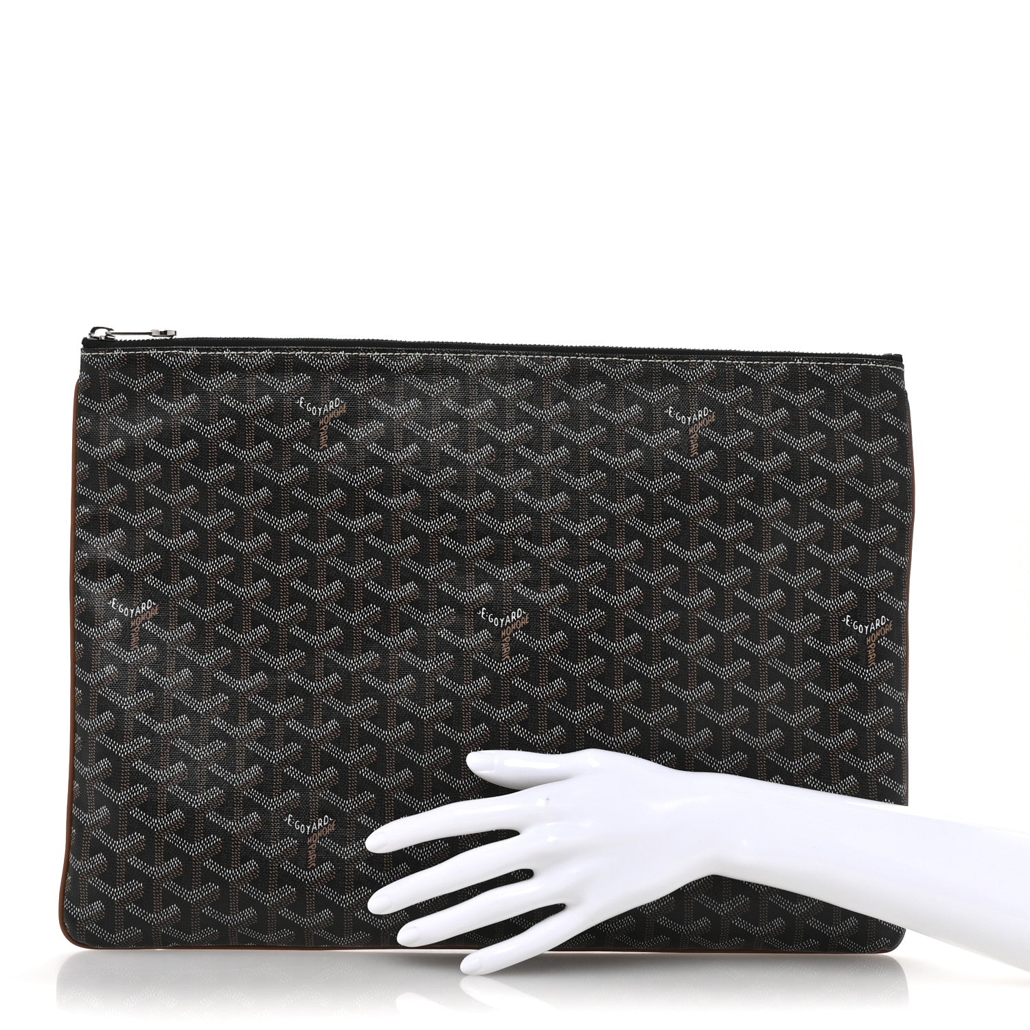 Goyard Goyardine Senat Pochette GM Black Gold 2 of 9