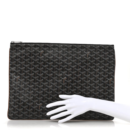 Goyard Goyardine Senat Pochette GM Black Gold 2 of 9