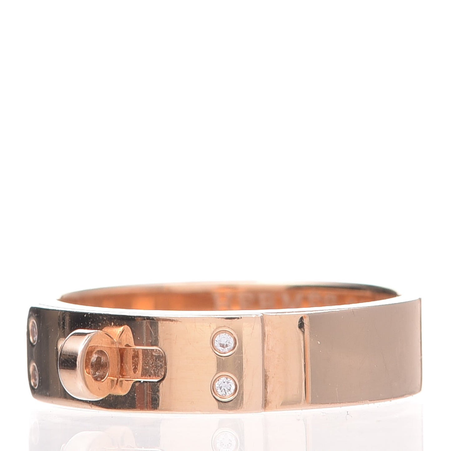 18K Rose Gold Diamond PM Kelly Ring 54 6.75