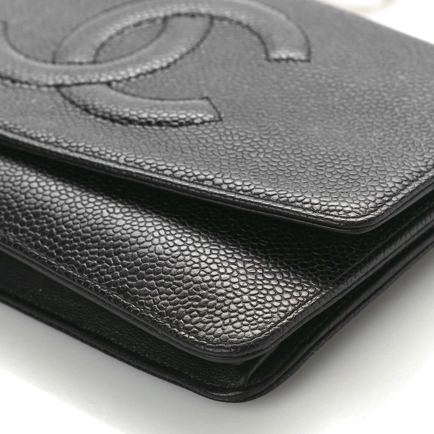 Chanel Caviar Timeless CC Wallet On Chain WOC Black 10 of 10