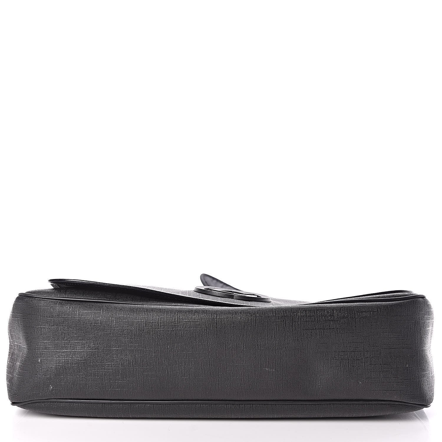 Gucci Coated Canvas Interlocking G Large Flap Messenger Bag Black 13 of 13