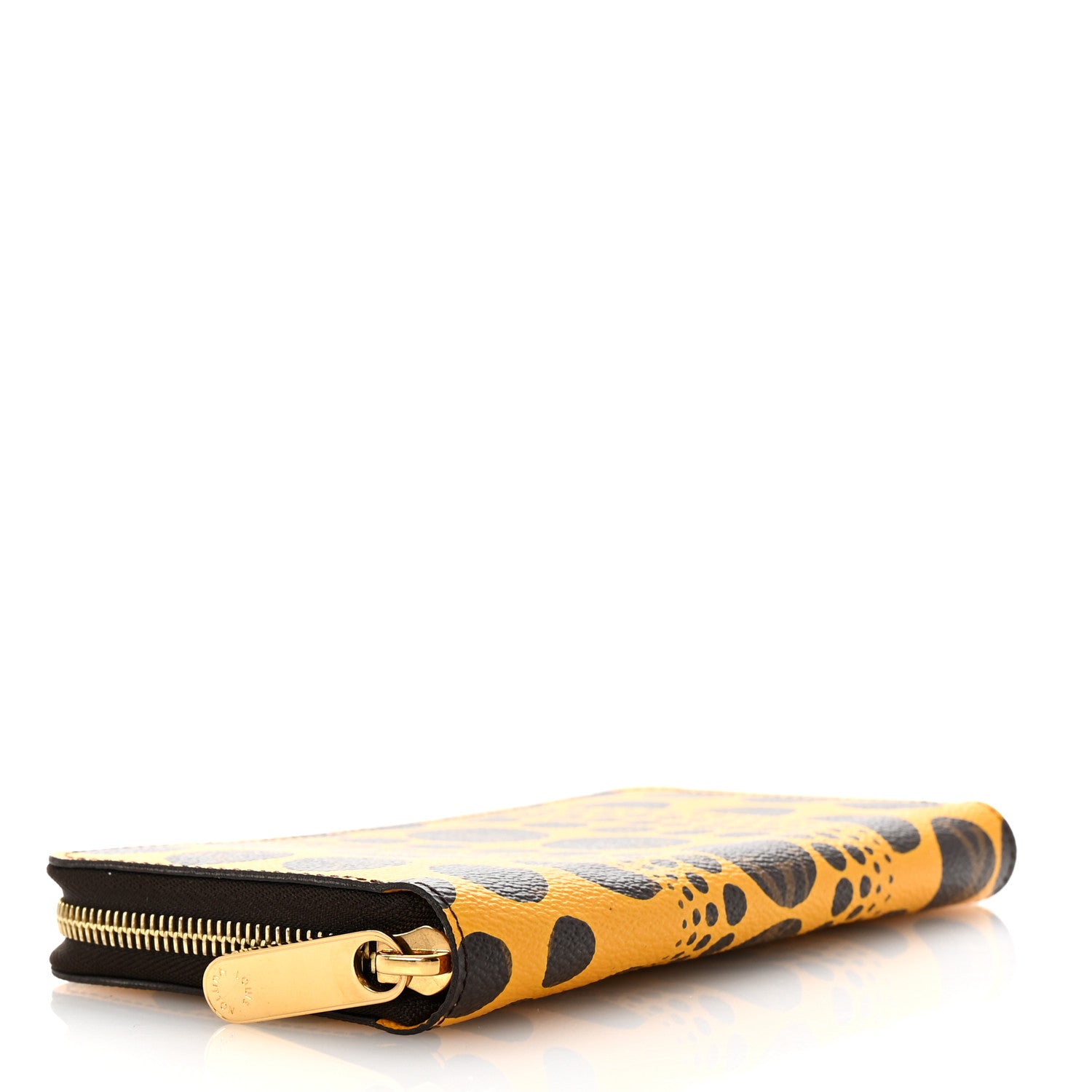 Louis Vuitton Monogram Kusama Pumpkin Dots Zippy Wallet Yellow 4 of 6