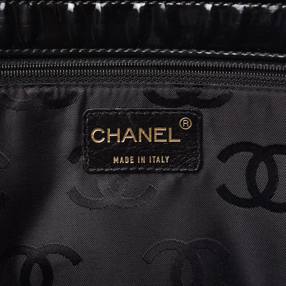 Chanel Patent Chocolate Bar Quilted Tote Black 6 of 10