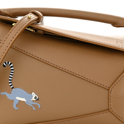Loewe X SUNA FUJITA Satin Calfskin Mini Lemur Puzzle Edge Bag Brown 7 of 12