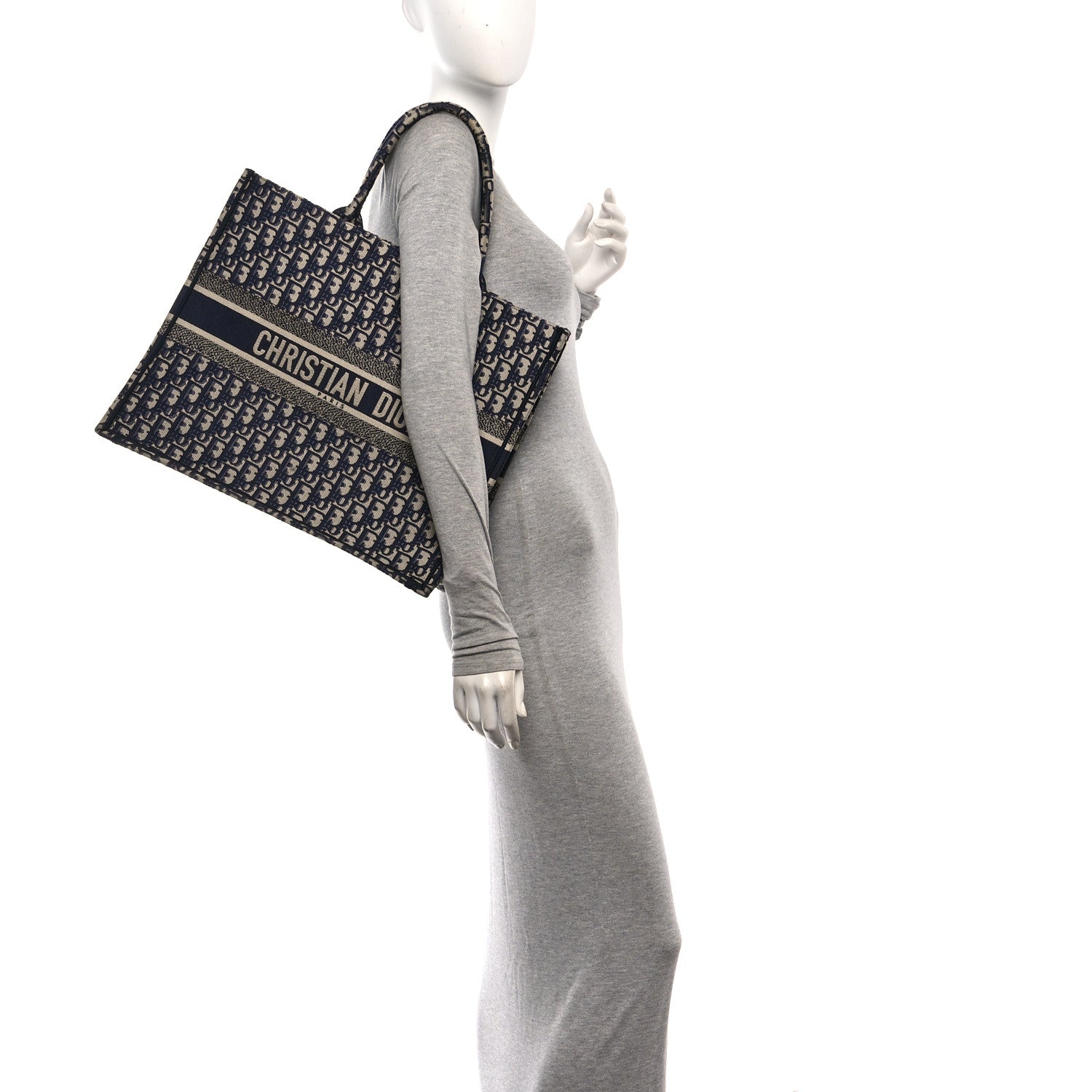 Christian Dior Oblique Large Book Tote Blue Multicolor 2 of 10