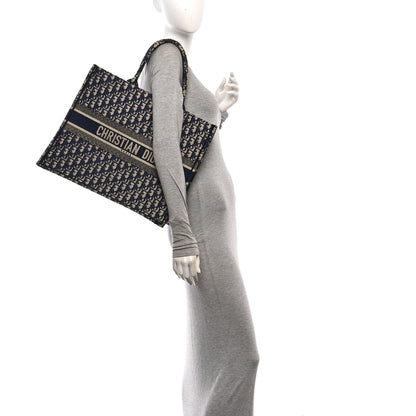 Christian Dior Oblique Large Book Tote Blue Multicolor 2 of 10