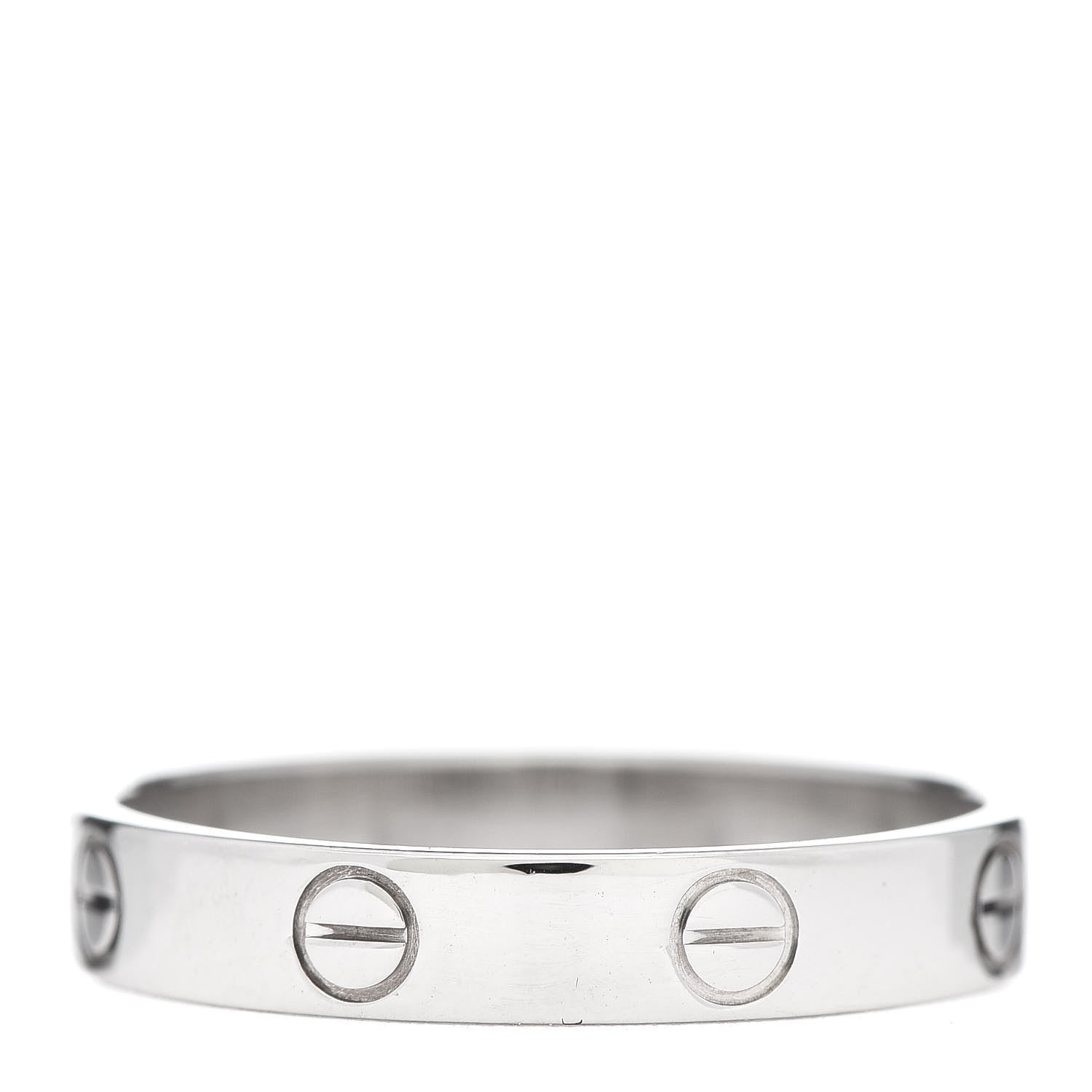 Cartier 18K White Gold 3.5mm LOVE Wedding Band Ring 58 8.25 3 of 5