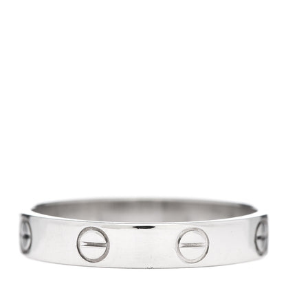 Cartier 18K White Gold 3.5mm LOVE Wedding Band Ring 58 8.25 3 of 5