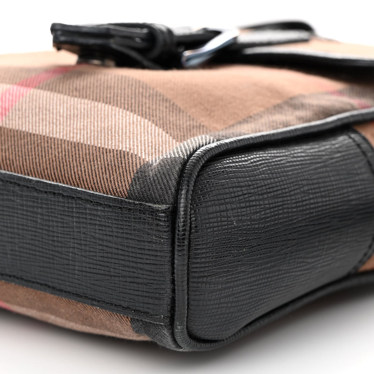 Canvas Mega Check Crossbody Bag Black