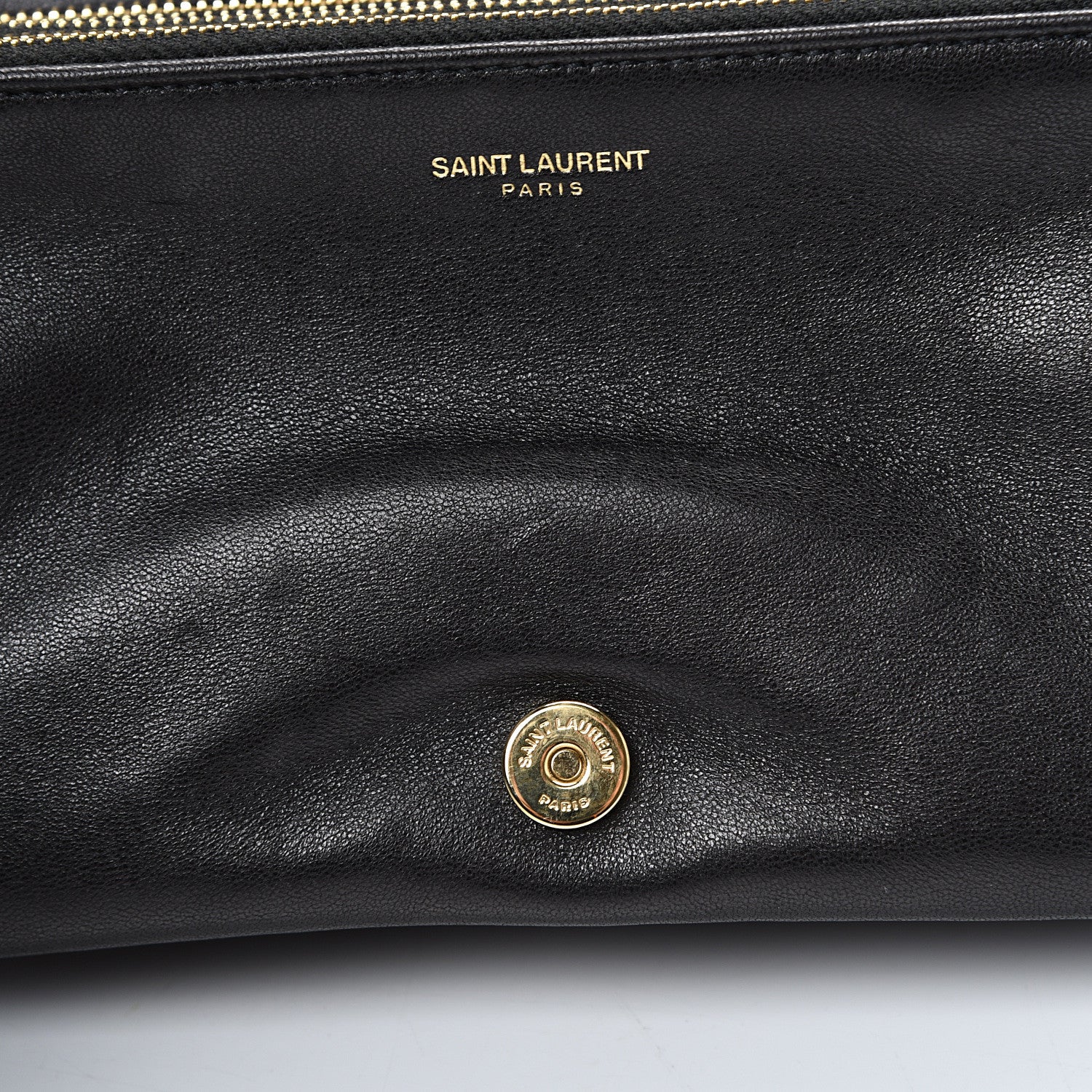 Saint Laurent Lambskin Diamond Quilted Monogram Angie Chain Bag Black 13 of 17