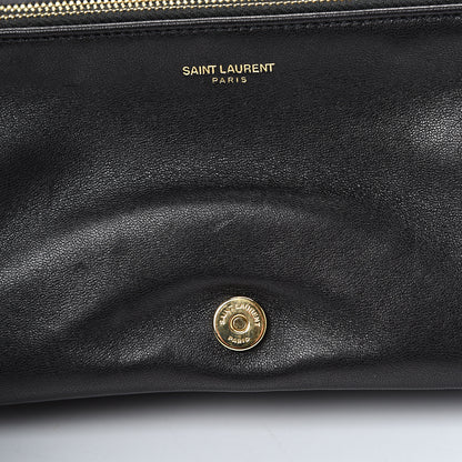 Saint Laurent Lambskin Diamond Quilted Monogram Angie Chain Bag Black 13 of 17
