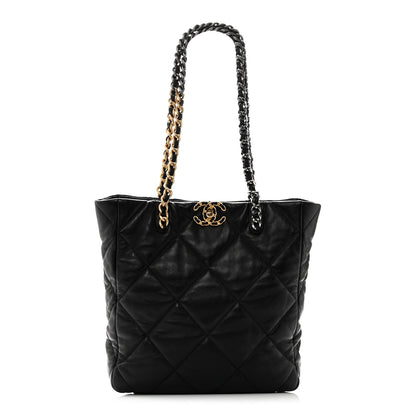 Chanel Lambskin Quilted Chanel 19 Shopping Bag Black 1 of 10