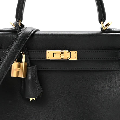 Hermes Cheri Calfskin Kelly Retourne 25 Black 7 of 10