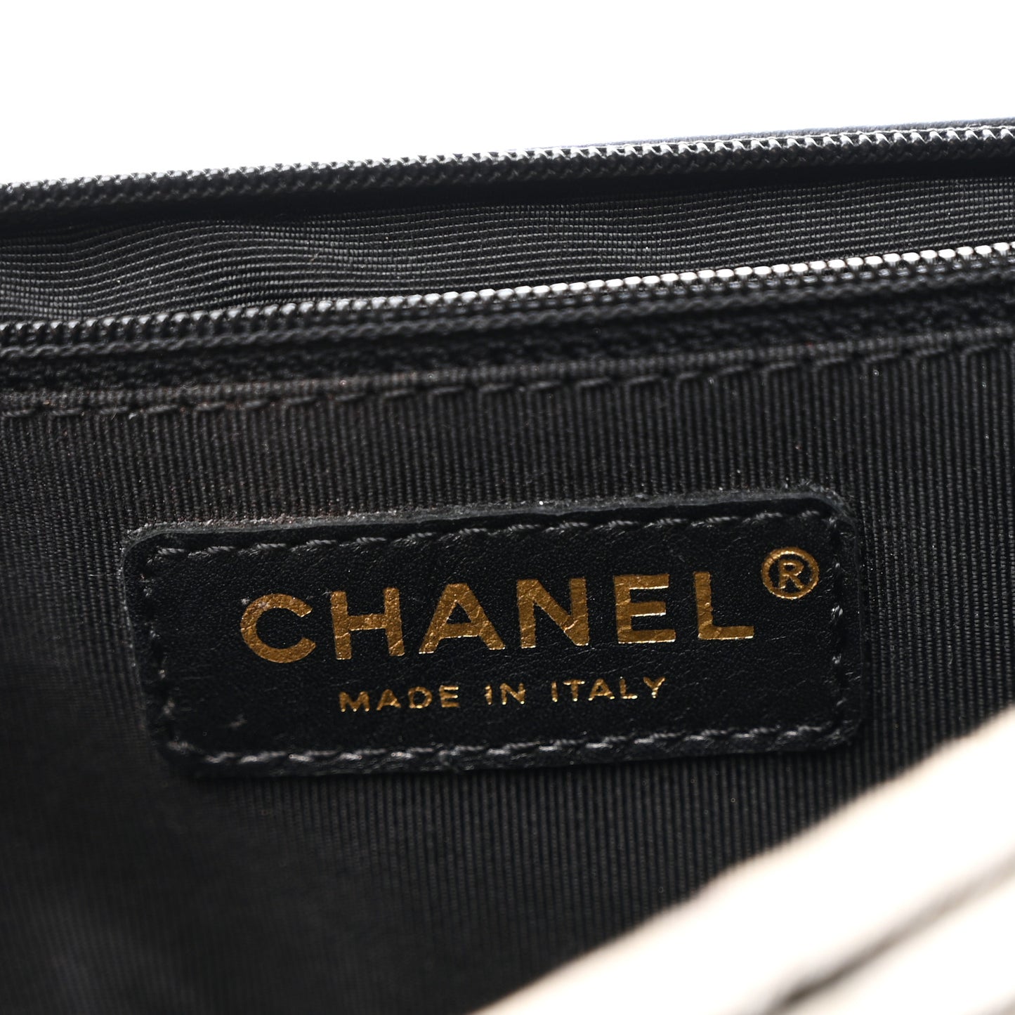 Velvet Quilted Striped Medium Single Flap Black White