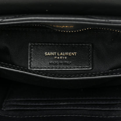Saint Laurent Calfskin Y Quilted Monogram Toy Loulou Crossbody Bag Black 6 of 15
