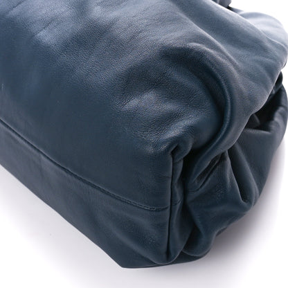 Bottega Veneta Smooth Butter Calf The Pouch Oversized Clutch Deep Blue 11 of 11